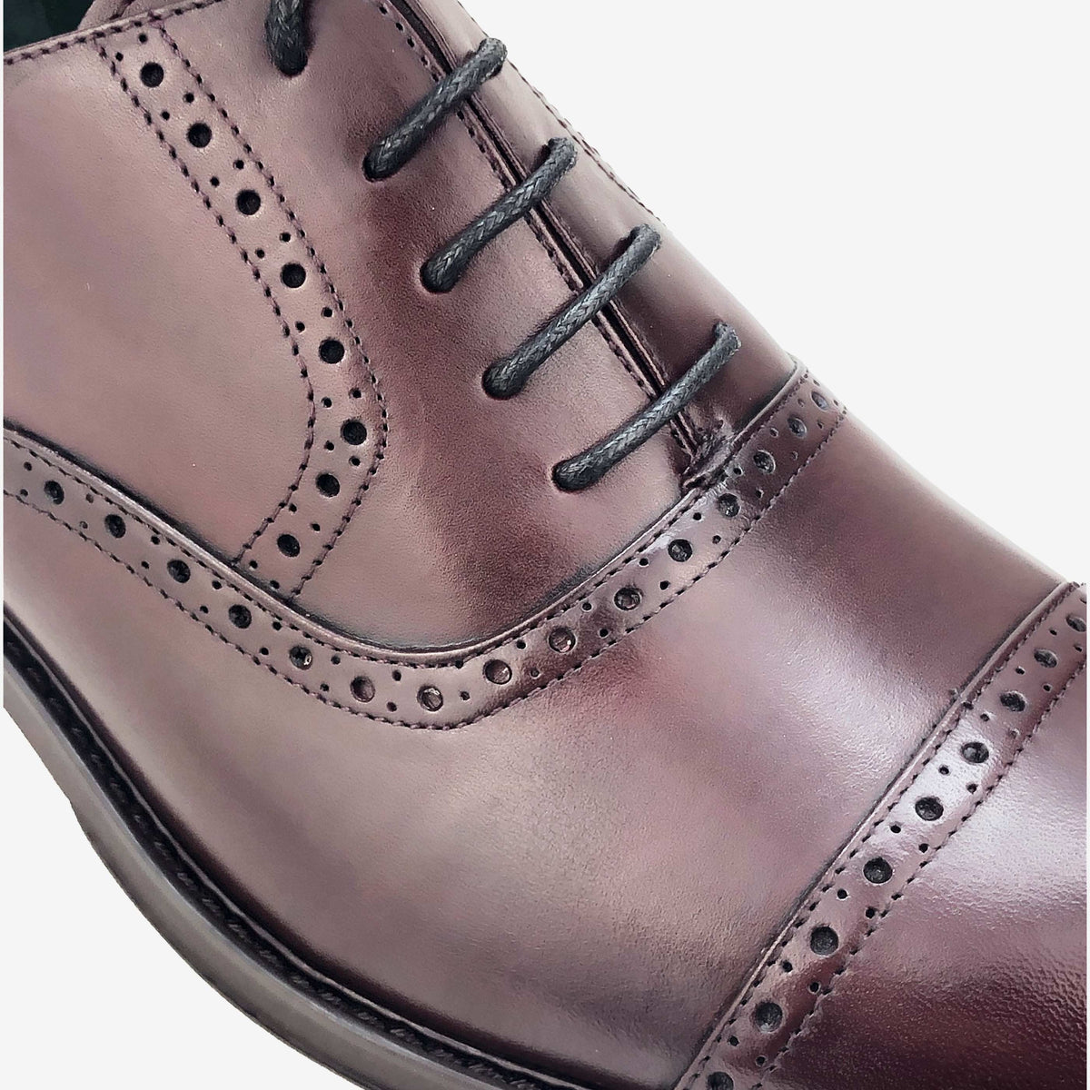 CH01-019  - Chaussure Cuir Bordeaux - deluxe-maroc