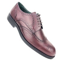 CH011-019  - Chaussure Cuir bordeaux - deluxe-maroc
