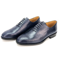 CH011-022 Chaussure Cuir Bleu - deluxe-maroc