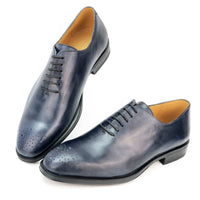 CH011-022 Chaussure Cuir Bleu - deluxe-maroc